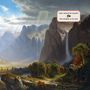 Text: "They Might Be Giants, The World is to Dig". Gemälde einer weiten Landschaft mit Bergen, Wasserfall und Bäumen., LP