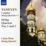 Serge Tanejew (1856-1915): Sämtliche Streichquartette Vol.1, CD