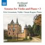Ferdinand Ries (1784-1838): Sonaten für Violine & Klavier Vol.3, CD