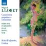 Texte: "Miguel Llobet", "Canciones populares catalanas", "Koki Fujimoto, Guitar". Illustration: Tänzerin in grüner Natur., CD