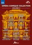 Texte: Opéra Comique Collection Volume 2. Namen wie Georges Bizet, Ambroise Thomas und Werke wie Carmen, Hamlet. Illustration: Opernhaus-Fassade.