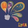 "RACHEL LOVE, LYRA." Bunte, psychedelische Illustration mit Naturmotiven, Himmel und Mond; Gesicht im Vordergrund., CD