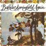 "Buffalo Springfield Again". Illustration: Menschen, Bäume, ein Vogel, ein Schmetterling und eine Frau in blauer Kleidung an einem See., 2 LPs