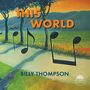 "THIS WORLD" und "BILLY THOMPSON" stehen auf einer Landschaft mit Bäumen und Noten. Ein Logo unten rechts.