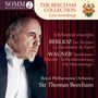 „THE BEECHAM COLLECTION“ zeigt Sir Thomas Beecham vor einem roten Vorhang, Logo und Wappen oben.
