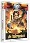 "Die Ledernacken", DVD-Cover mit Action-Szenen, Hubschrauber, Explosionen; zentral drei Männer mit Waffen, militärisches Thema., DVD