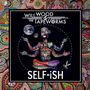 "SELF-iSH", "WILL WOOD & THE TAPEWORMS". Ein bunt gemusterter, meditierender menschlicher Körper vor psychedelischem Hintergrund., LP