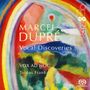 Text: "Marcel Dupré Vocal Discoveries", "Vox Ad Hoc", "Tobias Frank". Logo: Bunte abstrakte Illustration mit Regenbogen., Super Audio CD
