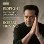 Aufschrift: Respighi, Sinfonia Drammatica, Orchestra Sinfonica Nazionale della RAI, Robert Trevino. Nahaufnahme eines Mannes., CD