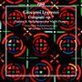 "Giovanni Legrenzi: Complete op.7" in weißer Schrift auf einem abstrakten, bunten Hintergrund mit kreisförmigen Mustern.