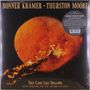 Oben steht "BONNER KRAMER THURSTON MOORE". Unten: "THEY CAME LIKE SWALLOWS". Darstellung: Eine leuchtend orange Kugel., LP