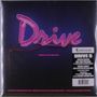 Beschriftung “Drive”, leuchtend in pink. Unten: “Music by Cliff Martinez.” Rechts: “Drive 5, Limited Edition, One Time Pressing.”, 2 LPs
