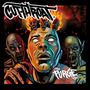 „CUTTHROAT“ oben, „The Purge EP“ unten. Illustration zeigt bedrohliche, zombieartige Figuren und Flammen., CD