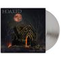„HOAXED“, „DEATH KNOCKS“. Vinyl-Cover: Düsteres Haus, roter Mond, karge Bäume, friedhofsähnliche Szene., LP