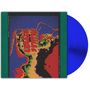 GENGHIS TRON, SIGNAL FIRE; bunte, abstrakte Darstellung eines Skeletts in Wärmebildfarben, blauer Vinyl., LP