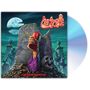 "INITIUM MORTIS", ein Friedhof bei Vollmond, Skelettarm hält roten Kelch. Zombie im Hintergrund. Illustration., CD