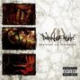 "Burning of Ashes", "Anatomy of Suffering", schwarze, verworrene Schrift; drei dunkle, abstrakte Bilder, unten Hinweis "Explicit Content".