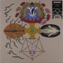 Text in der Ecke: "Black Vinyl. Da Captain Trips. In Between." Oben eine Illustration mit Figuren, Blumen und geometrischen Formen., LP