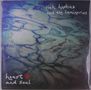 „rich hopkins and the luminarios“ oben, „heart and soul“ mit rotem Herz unten, Hintergrund: abstrakte blaue Muster., LP