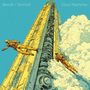 Text: „Berndt / Schmidt“, „Cloud Machines“. Illustration: Zwei Personen schweben vor einer gigantischen Maschinenstruktur., LP