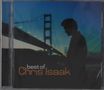 Text: "best of Chris Isaak". Silhouette eines Mannes vor einer beleuchteten Brücke in der Dämmerung., CD
