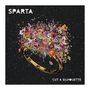 "SPARTA" und "CUT A SILHOUETTE". Eine bunte Blumenexplosion aus einem goldenen Ring vor schwarzem Hintergrund., CD