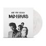 „ARE YOU READY! BAD BRAINS“ in schwarzer Schrift auf weißem Hintergrund, darunter fünf Männer in Schwarz-Weiß., LP