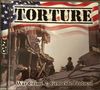 "TORTURE" groß, "War Crime 2: Genocide Protocol". Trümmerlandschaft mit einem Kind sitzend, USA-Flagge oben., CD