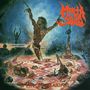 Die Worte "Morta Skuld" in Rot und "Dying Remains" in Rot am Boden. Eine düstere Szene mit Skeletten, Blut und Ketten., CD