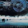 "Soulside Journey" steht unten. Oben ein komplexes, maschinenartiges Muster mit Menschen, die über eine weite Fläche gehen., LP
