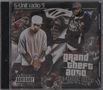 "G-Unit radio 9" oben, "grand theft auto g-unit city" Mitte. Zwei Männer vor einem Sportwagen. Einer zeigt mit einer Waffe., CD