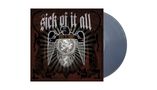 „Sick of it all“ oben, „Death to Tyrants“ auf einem Banner. Ein Adler mit Wappen vor dunklem Hintergrund.
