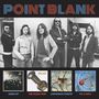 Text: "POINT BLANK", "AIRPLAY", "THE HARD WAY", "AMERICAN EXCE$$", "ON A ROLL". 
Schwarz-weißes Foto einer Band mit sechs Männern. Darunter vier Album-Cover., 2 CDs