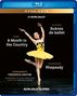 "OPUS ARTE. ROYAL BALLET. Chopin: A Month in the Country. Stravinsky: Scènes de ballet. Rachmaninoff: Rhapsody."

Eine Balletttänzerin in gelbem Tutu auf einem Bein.