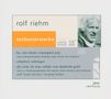 Rolf Riehm (geb. 1937): 2 Bach-Parabeln "Die Erde ist eine Schale von dunkelm Gold", CD