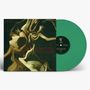 "Something to Consume" in roten Buchstaben. Eine surreale, organische Illustration mit grünem Vinyl., LP