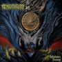 Text: "Tempus Fugit", "Enigmatum", "Infinite Passage". Dunkle, surreale Illustration mit einer Uhr und einer gestaltlosen Figur., LP