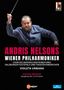 "ANDRIS NELSONS WIENER PHILHARMONIKER" und Gustav Mahler werden genannt. Dirigent in Aktion mit erhobenem Taktstock., DVD