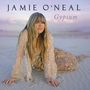 Text: "JAMIE O'NEAL Gypsum". Eine Frau in glitzerndem Kleid auf sandigem Boden,  mit langem, blondem Haar., CD