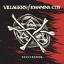 „VILLAGERS of IOANNINA CITY“, „VENCEREMOS“; Illustration von Totenköpfen und gekreuzten Knochen auf rot-schwarzem Hintergrund., CD