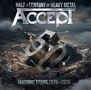 „HALF A CENTURY OF HEAVY METAL“, „ACCEPT“, „50“, „TEUTONIC TITANS 1976-2026“. Helikopter über gigantischer 50., 2 LPs