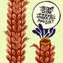 "The Story So Far, Under Soil and Dirt." Eine Illustration mit pflanzenartigen Formen und einer runden Form mit Zacken., LP