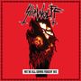 "SHEWOLFF" und "WE'RE ALL GONNA FUKKIN' DIE" auf rotem Hintergrund, Frau mit Fackel in Wolfsform., CD