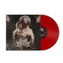 „THE HOLLOWING OF GODFLESH“ steht unter einem detaillierten, dunklen Motiv. Rote Schallplatte daneben., LP