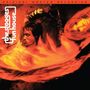 Text: "the stooges fun house". Eine orange-rote Illustration mit zwei Personen, die dramatisch posieren., 2 LPs