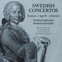 Text: "SWEDISH CONCERTOS Roman Agrell Johnsen Drottningholms Barockensemble." Illustration: barock gekleideter Mann., CD