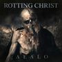 Text: "ROTTING CHRIST" oben, "AEALO" unten. Illustration: Krieger mit Helm und düsterem Hintergrund antiker Ruinen., CD