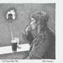 "The House Must Win" unten links, "Mick Flannery" rechts. Illustration: Person im Profil mit zwei Gläsern, Zug im Hintergrund., CD