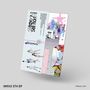 „NMIXX 5TH EP, Heavy ver.“ Eine Gruppe posiert modisch, umgeben von bunten, abstrakten Elementen und einem CD-Design., CD