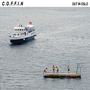 Texte: "C.O.F.F.I.N", "OUT IN OSLO". Ein Boot mit norwegischer Flagge im Wasser, daneben vier Personen auf einem Steg., LP